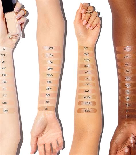 dior forever glow skin foundation|dior foundation shade chart.